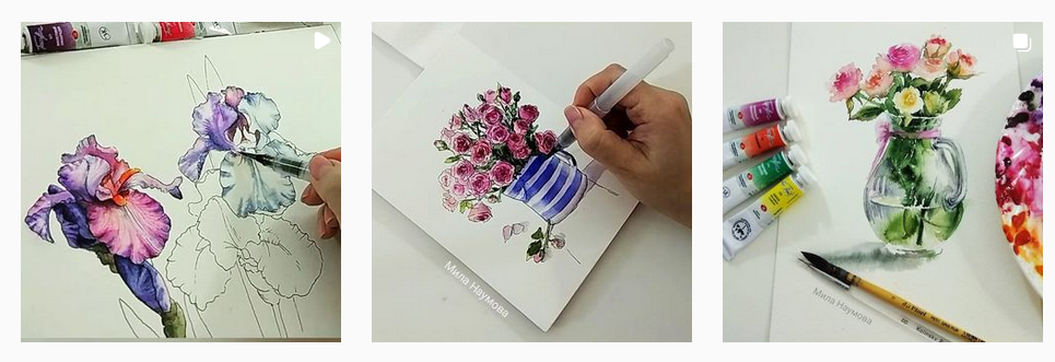 [Мила Наумова] [Рисовать могут все] Цветы в акваре_0.png